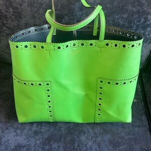 Tory Burch Green Tote Bag